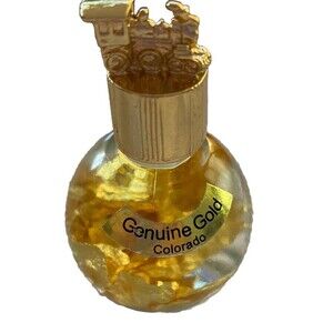 Bottle of Gold Flakes- genuine gold decorative bottle From Colorado